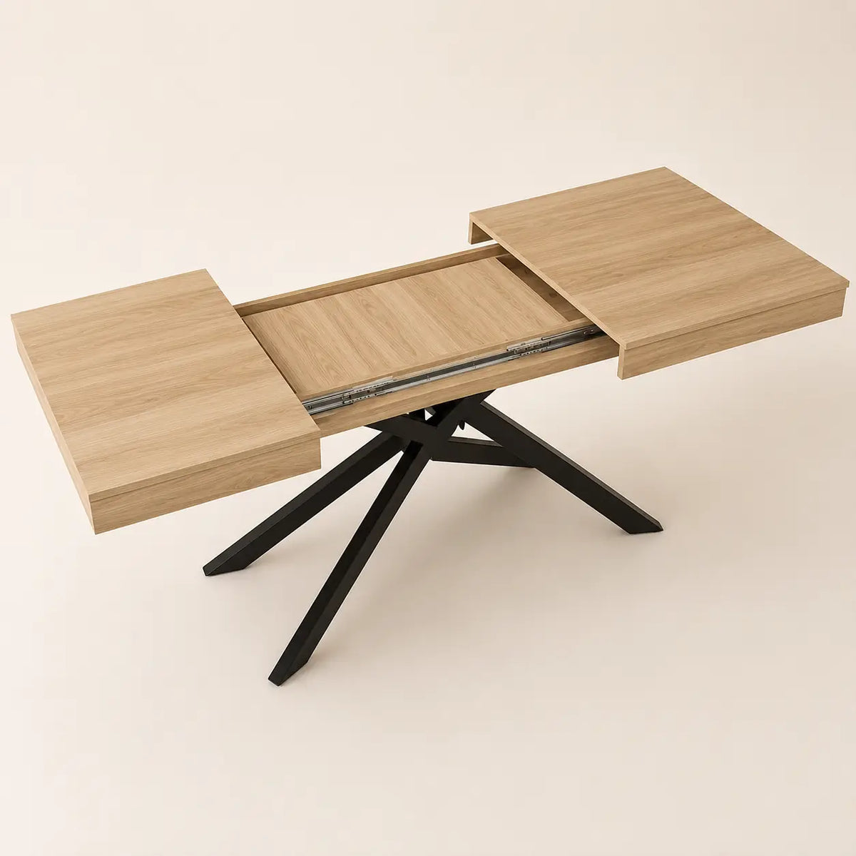 Table à manger rectangulaire extensible en bois Margaux
