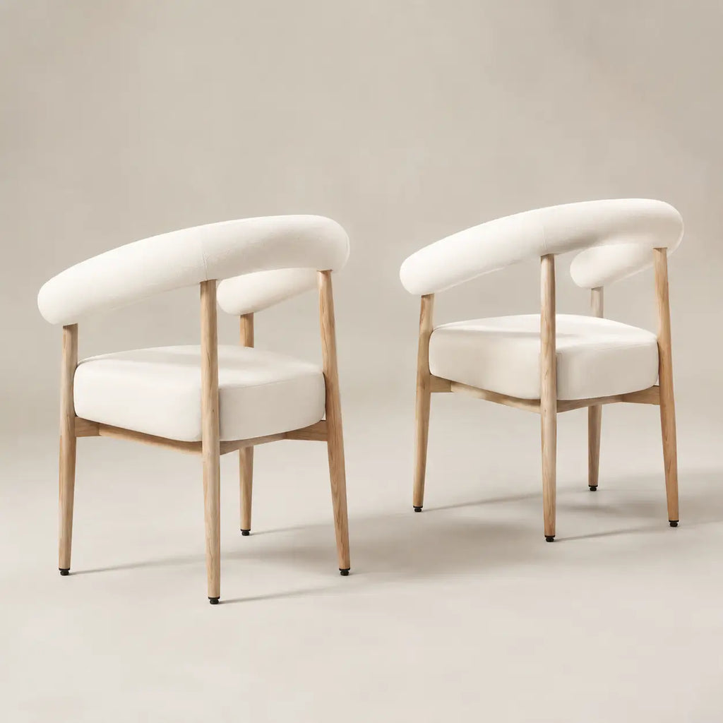 Chaises de salle à manger en bois Jeanne - Lot de 2