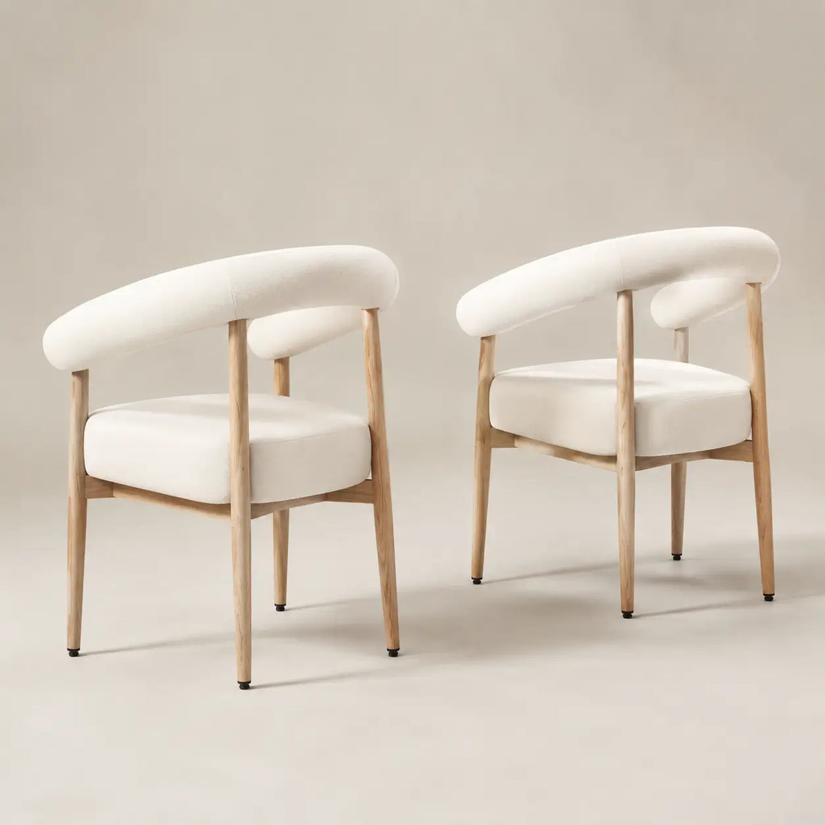 Chaises de salle à manger en bois Jeanne - Lot de 2