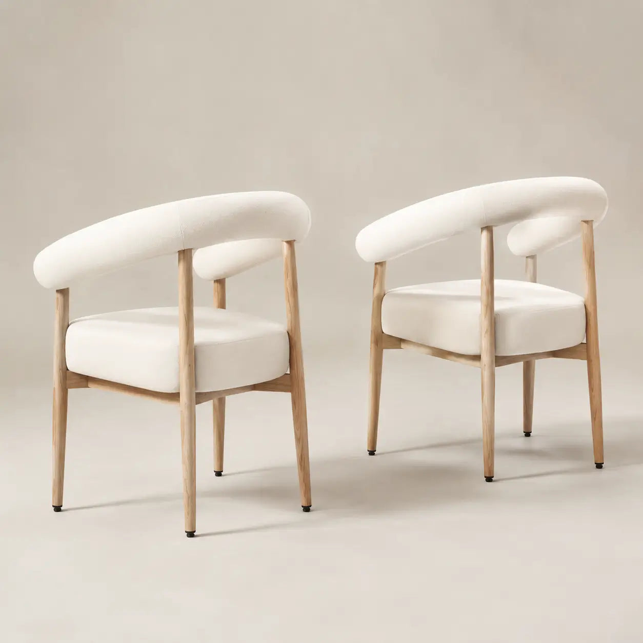 Chaises de salle à manger en bois Jeanne - Lot de 2