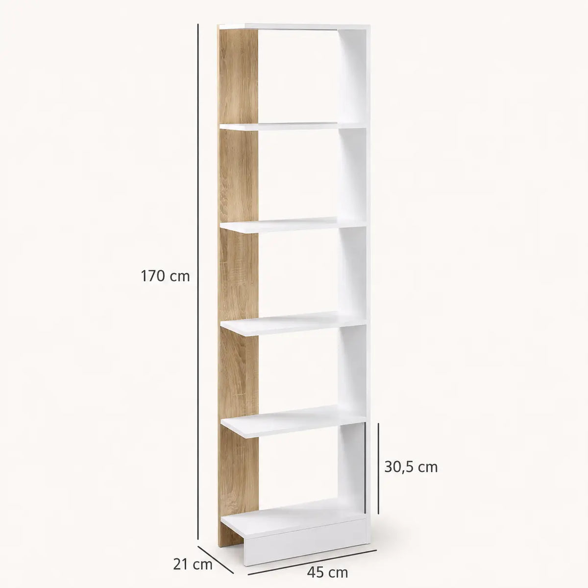 Étagère à 5 niveaux en bois Louis