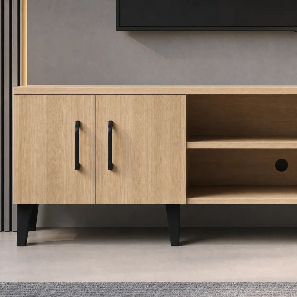 Meuble TV 180 cm en bois Hadrien