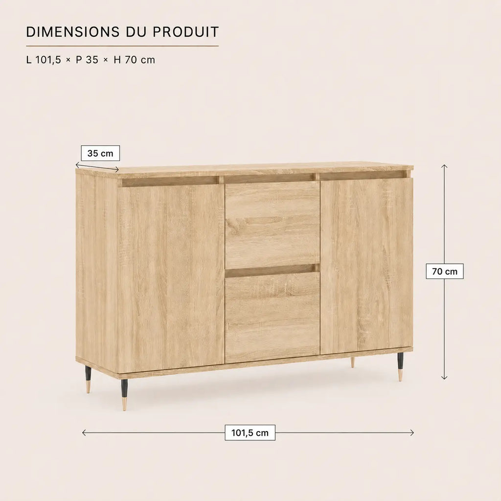 Buffet 101 cm en bois Alice