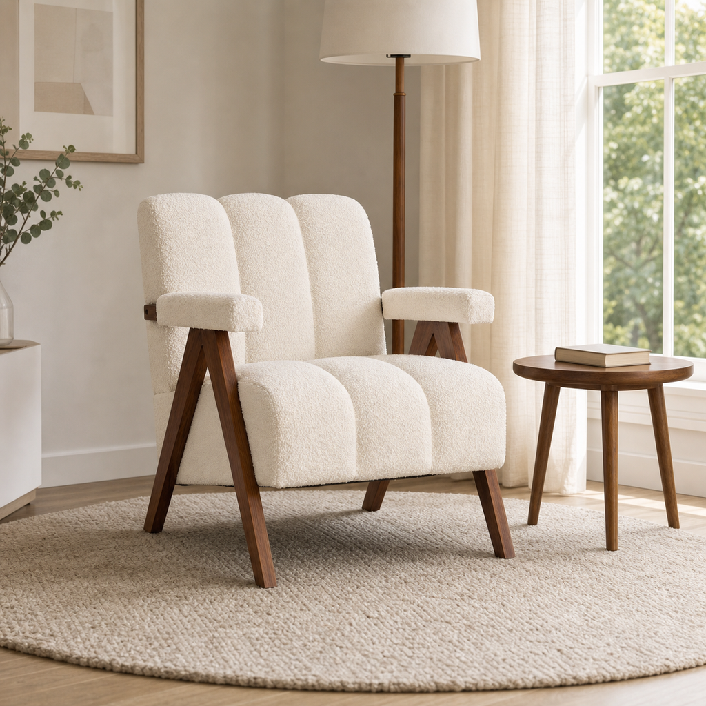 Fauteuil moderne en bois Aurélien