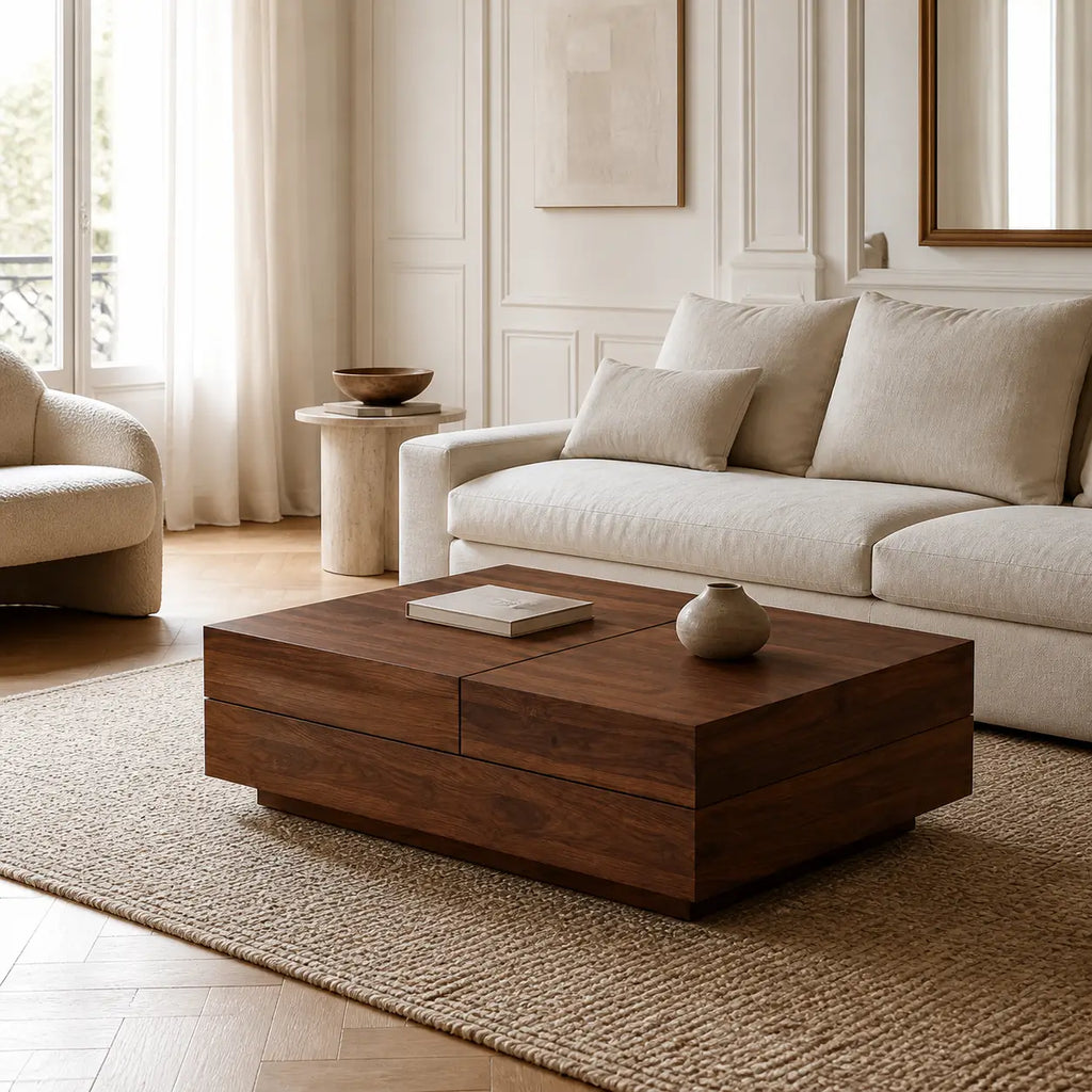Table basse rectangulaire en bois Capucine
