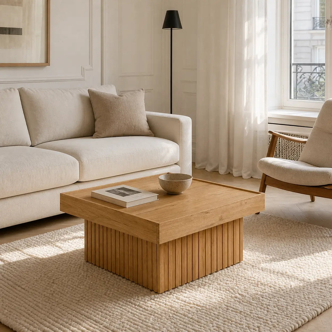Table basse 79 cm en bois Zoé