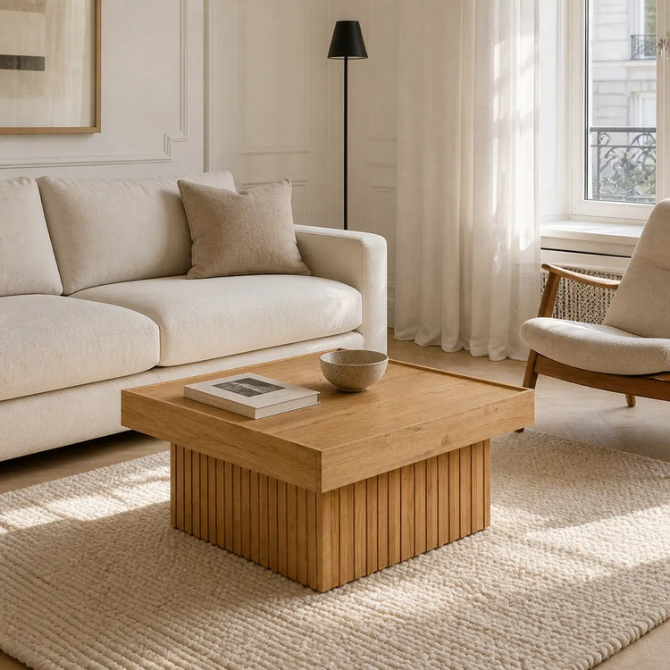 Table basse 79 cm en bois Zoé
