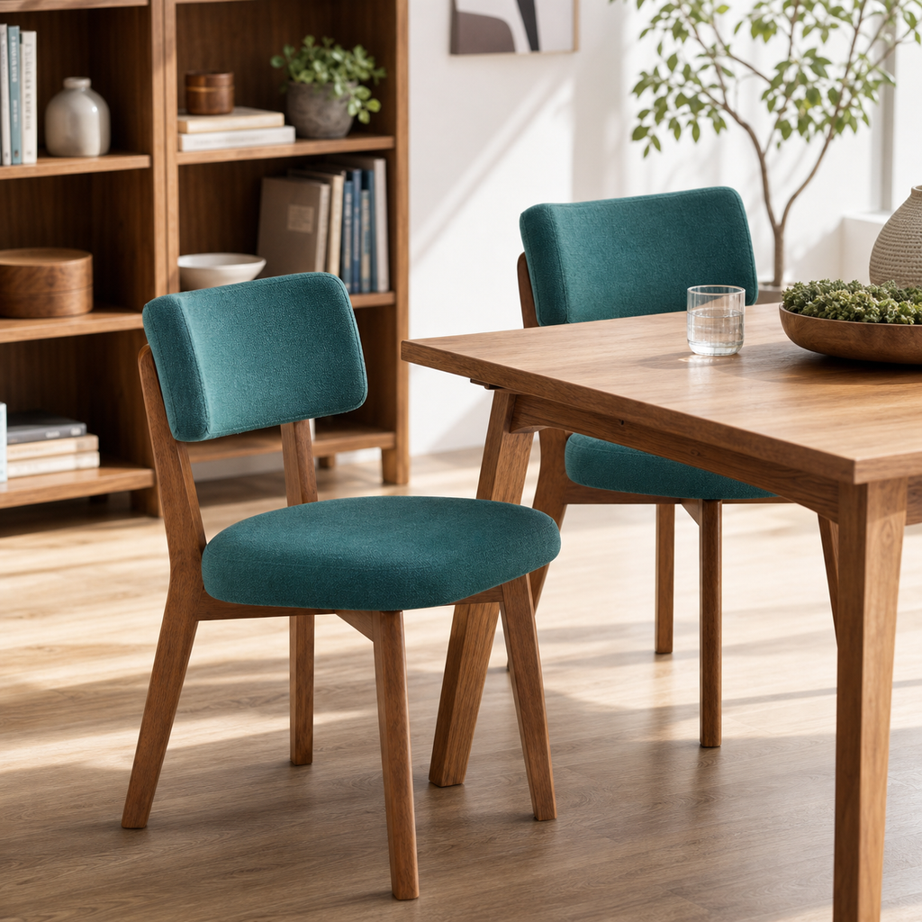 Lot de 2 chaises en bois massif Joséphine - Vert