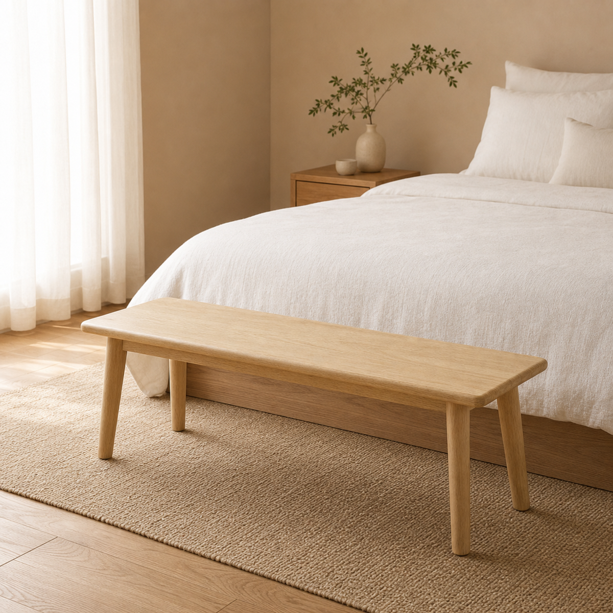 Banc en bois massif Manon - 120 cm