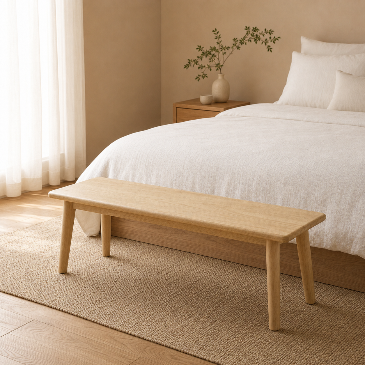 Banc en bois massif Manon - 120 cm