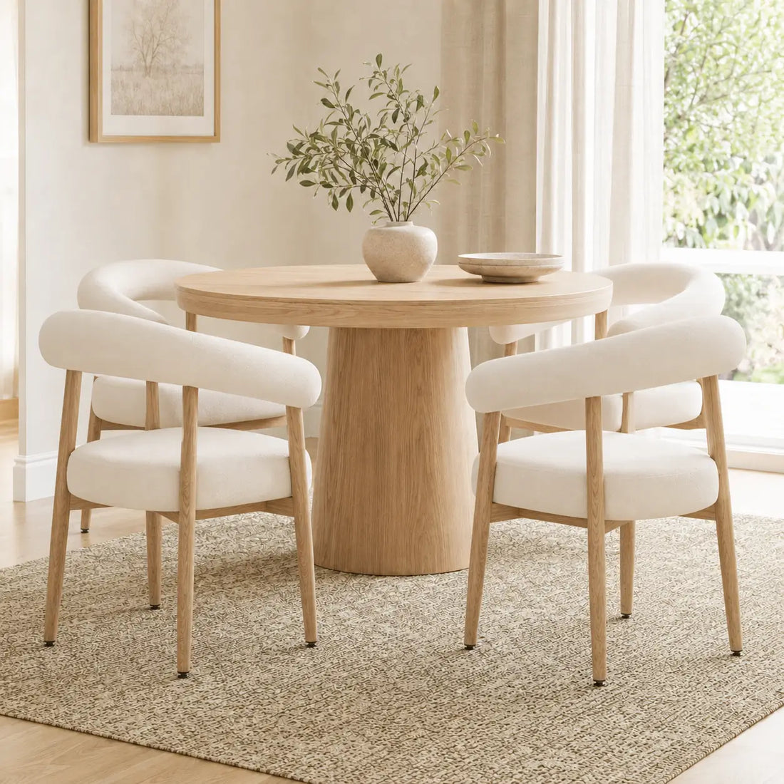 Chaises de salle à manger en bois Jeanne - Lot de 4