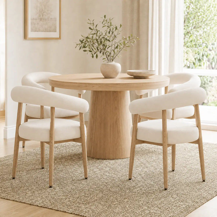 Chaises de salle à manger en bois Jeanne - Lot de 4