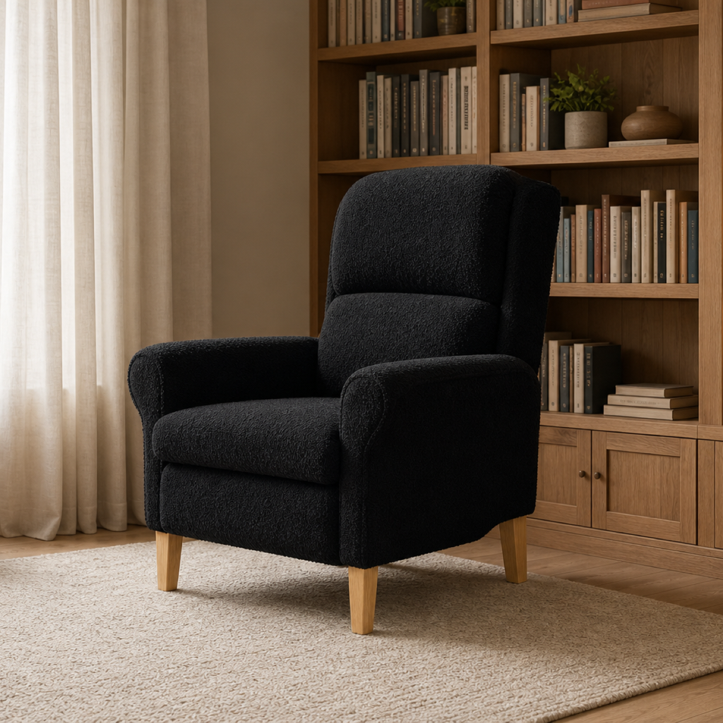 Fauteuil en bois Basile - Noir