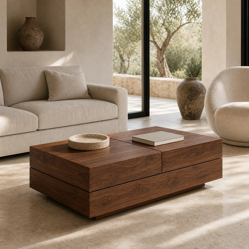 Table basse rectangulaire en bois Capucine