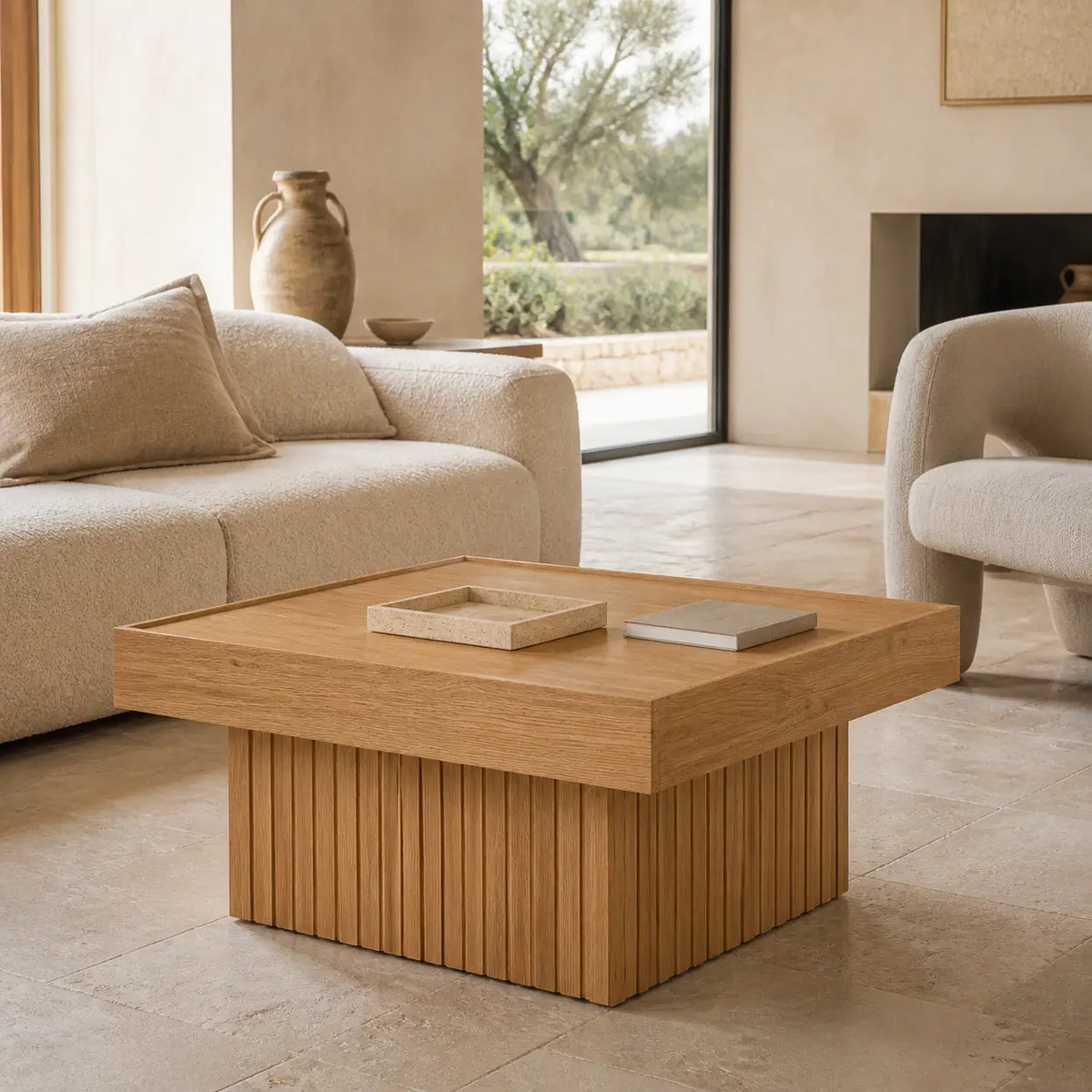 Table basse 79 cm en bois Zoé