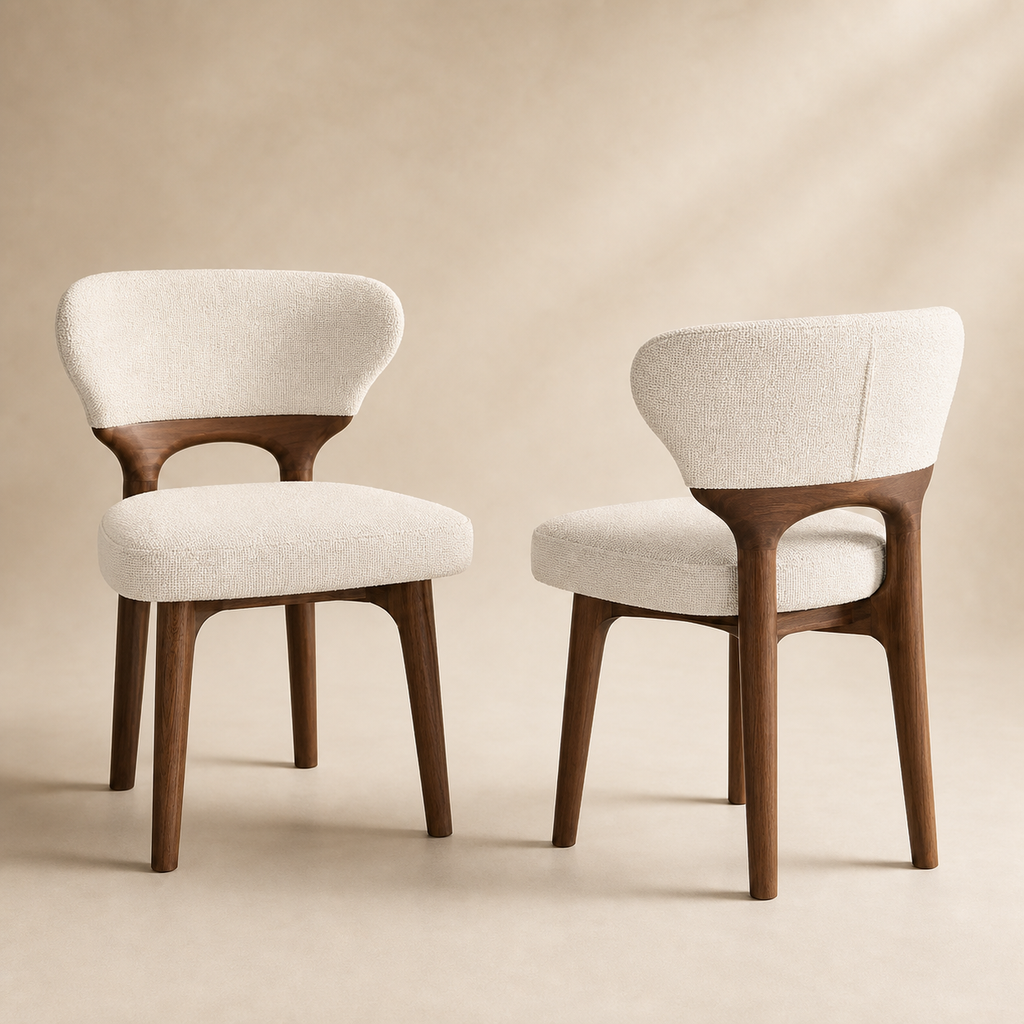 Lot de 2 chaises en bois massif Clara