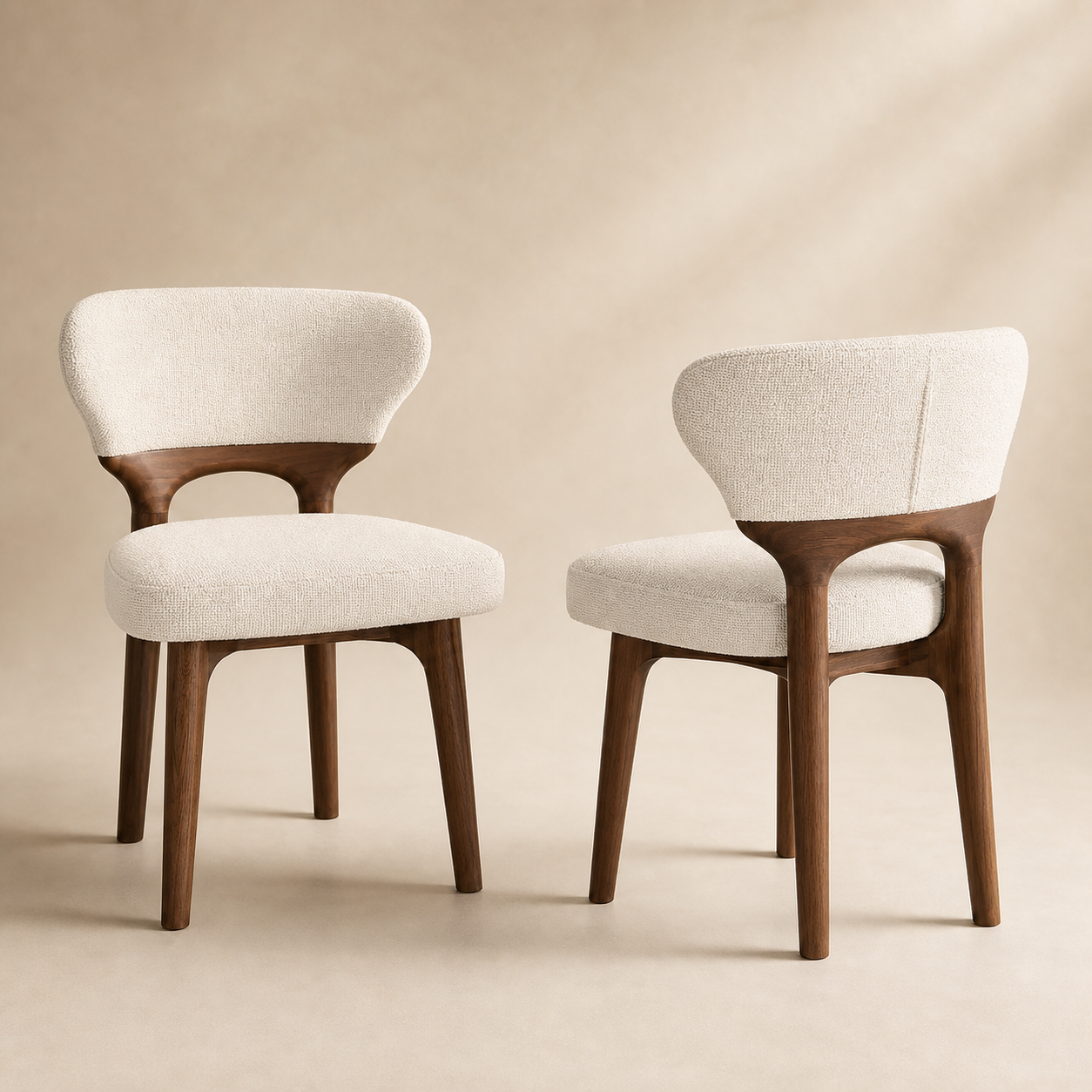 Lot de 2 chaises en bois massif Clara