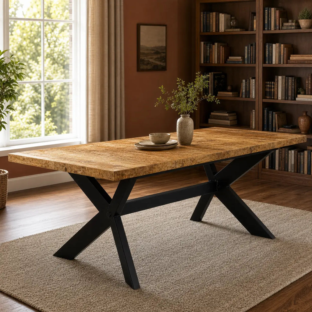 Table à manger en bois de manguier massif Gaston