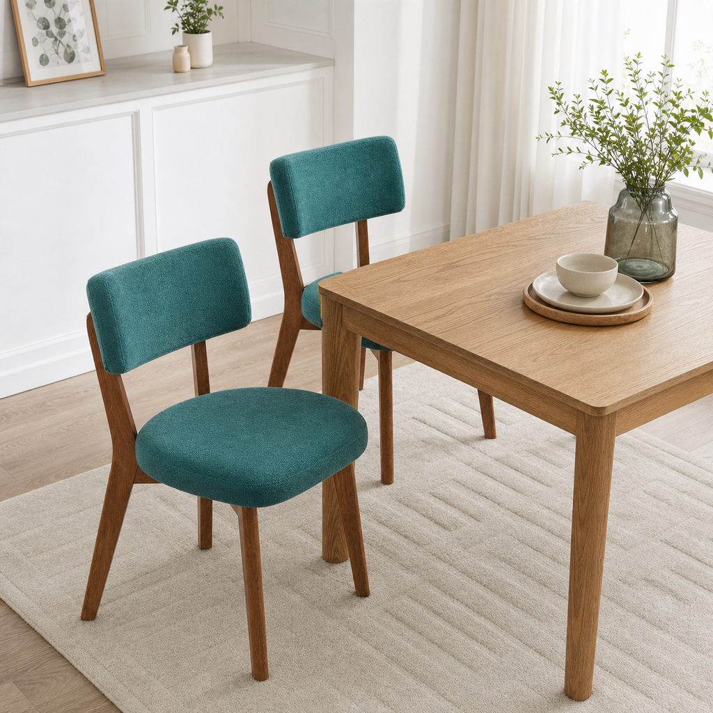 Lot de 2 chaises en bois massif Joséphine - Vert