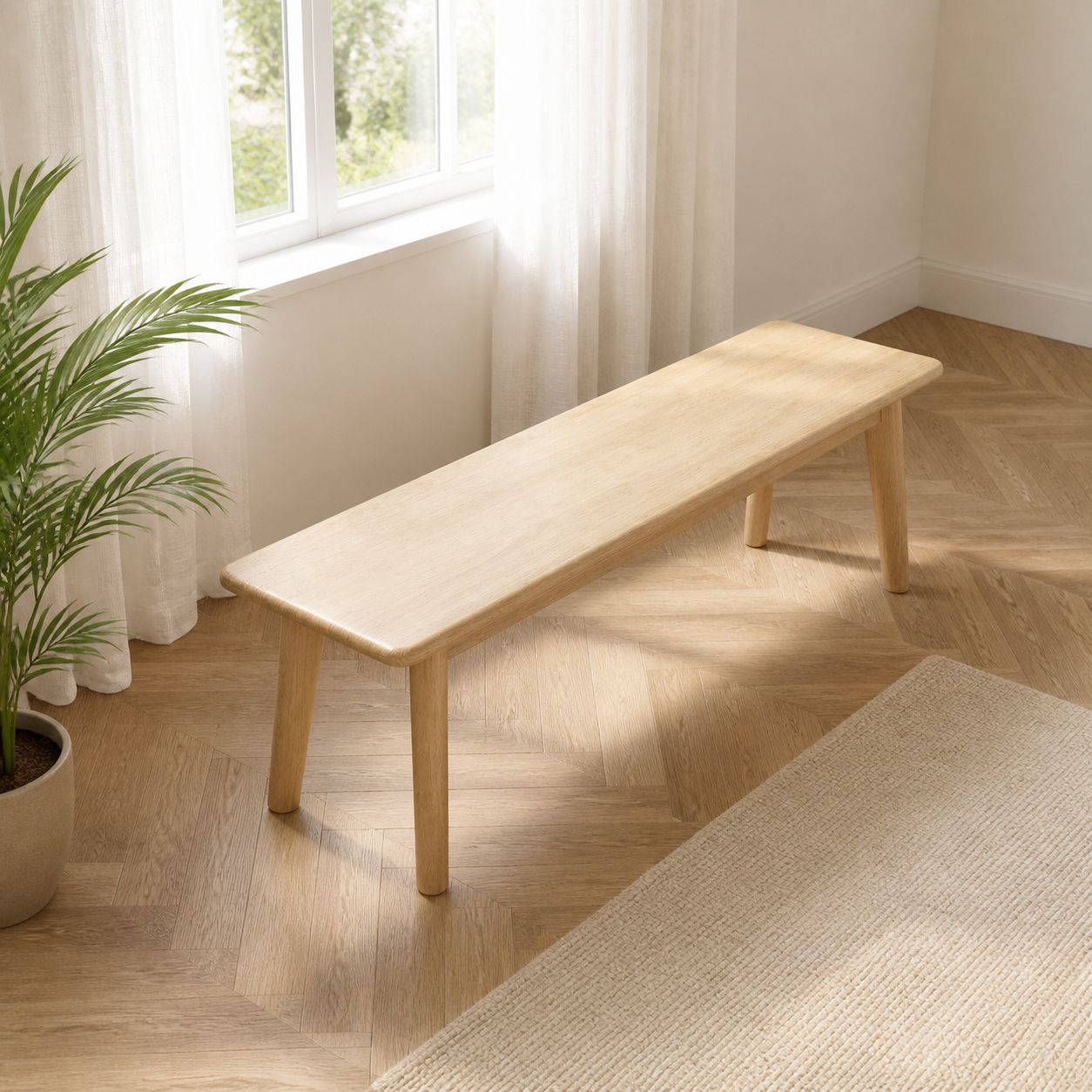 Banc en bois massif Manon - 120 cm