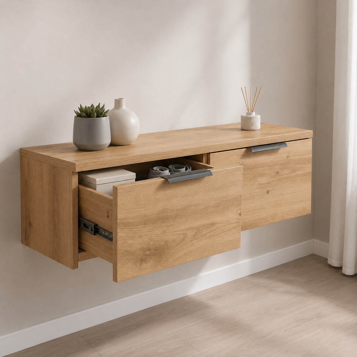 Commode murale en bois Chloé