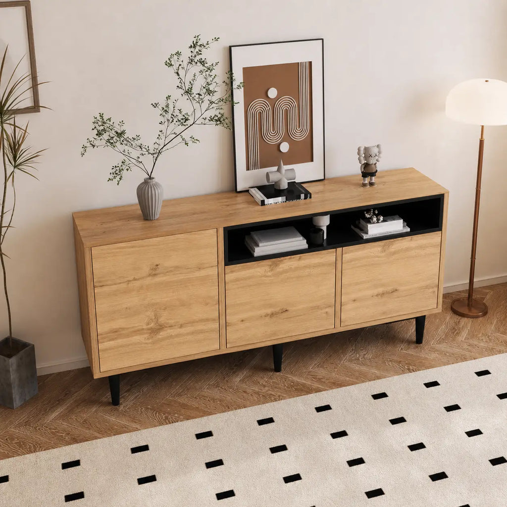 Buffet 3 portes en bois Thomas