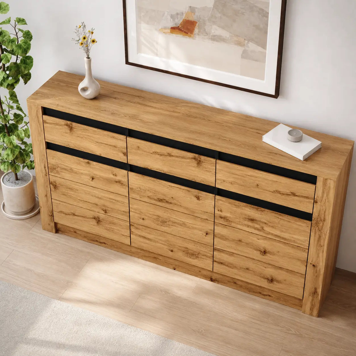 Buffet 3 tiroirs en bois Maxime