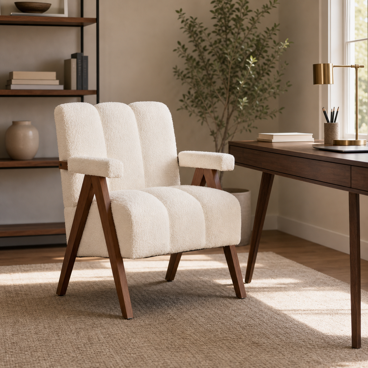 Fauteuil moderne en bois Aurélien