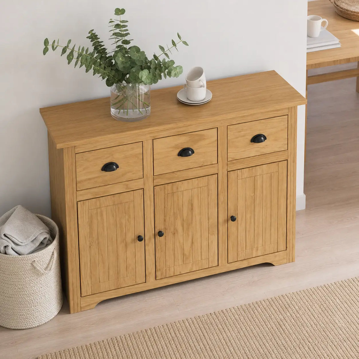 Buffet 115 cm en bois d'acajou Suzanna