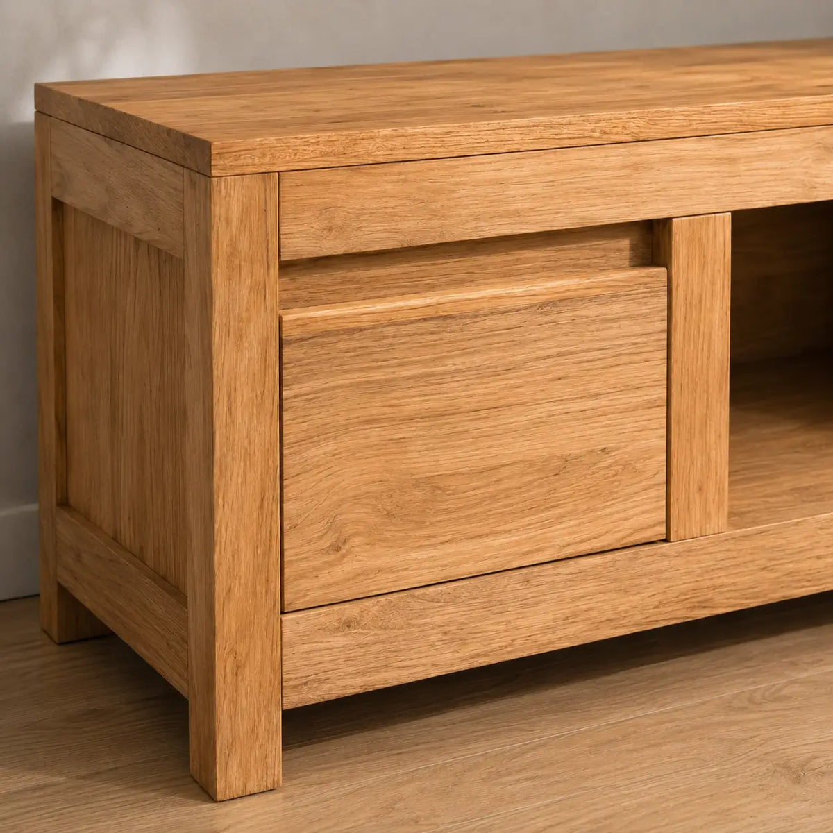 Meuble TV 100 cm en bois de teck massif Louise