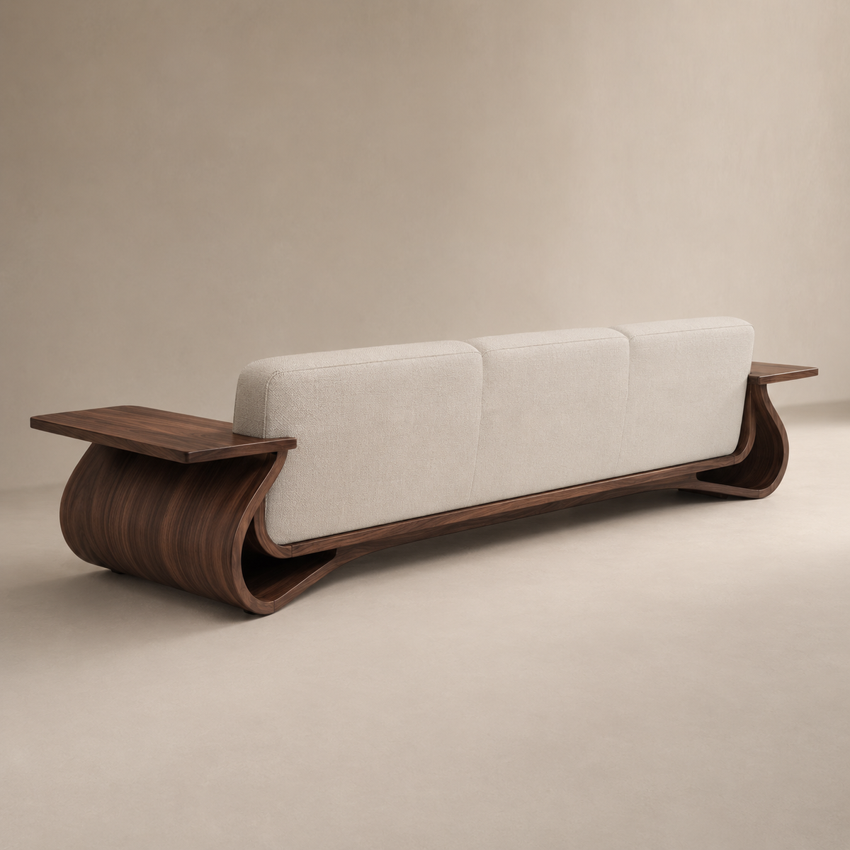Canapé droit en bois Raphaël - 120 cm