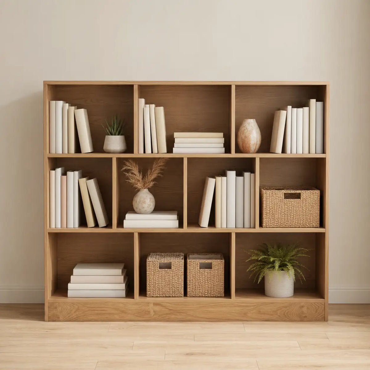 Bibliothèque à 3 niveaux en bois Adèle
