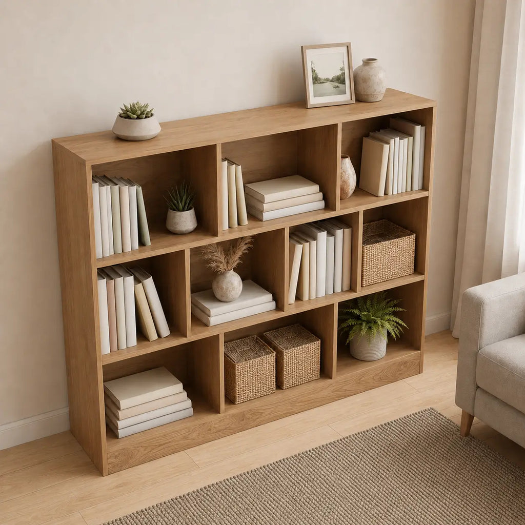 Bibliothèque à 3 niveaux en bois Adèle