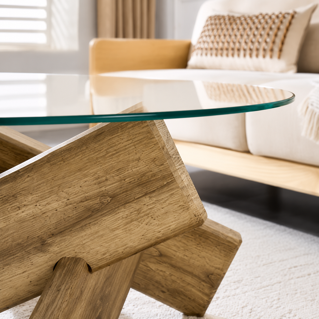 Table basse ronde en bois Antoine - Bois