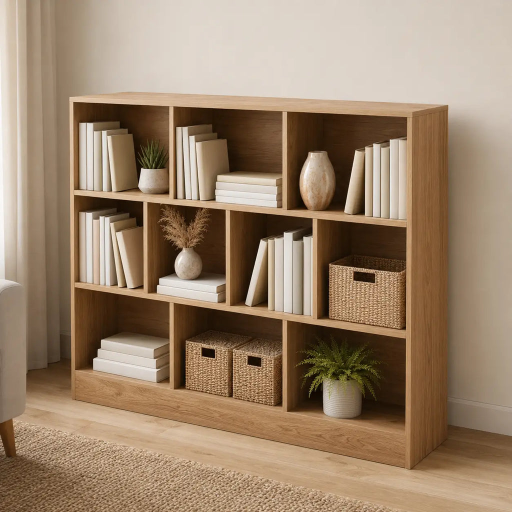 Bibliothèque à 3 niveaux en bois Adèle