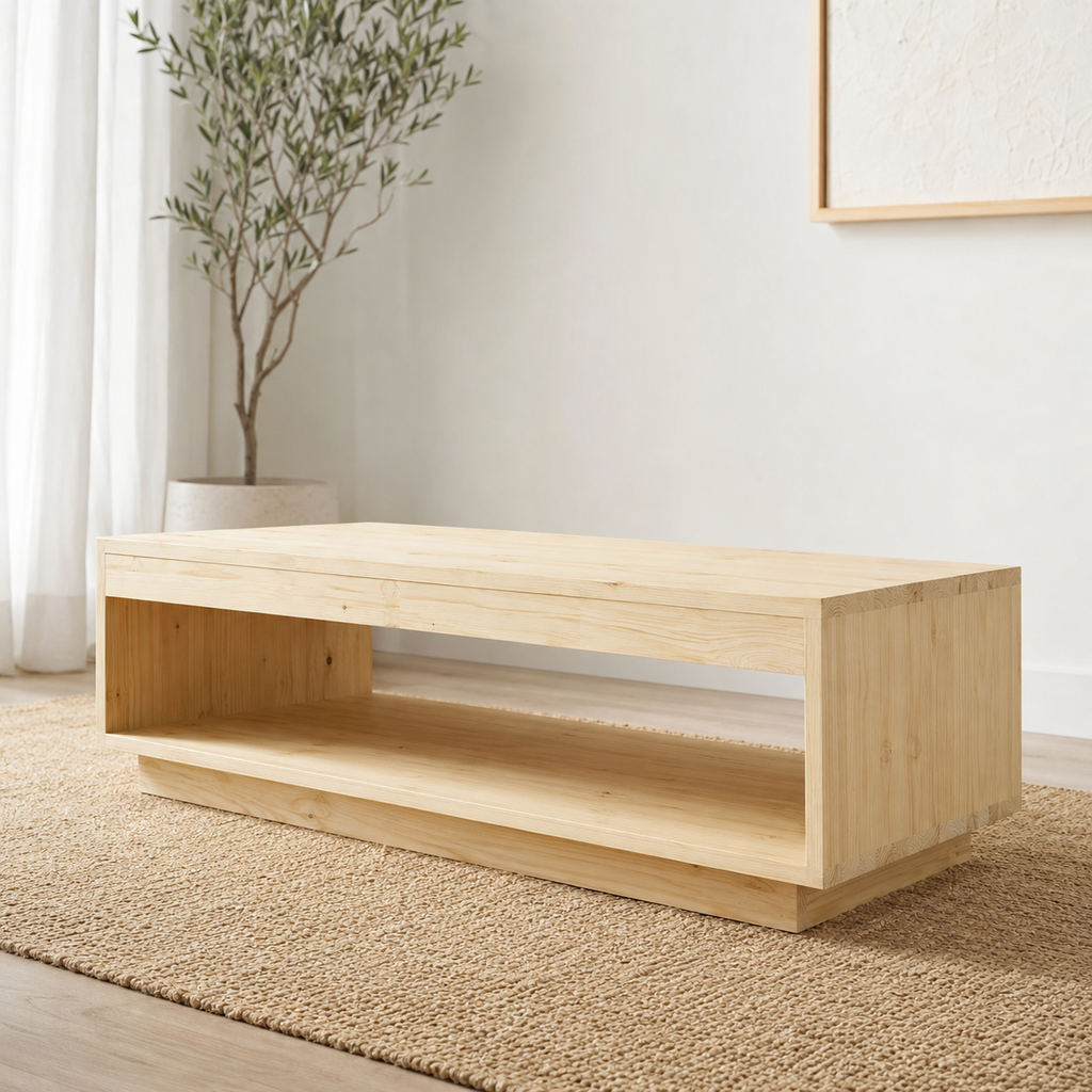 Table basse en bois de pin massif Juliette