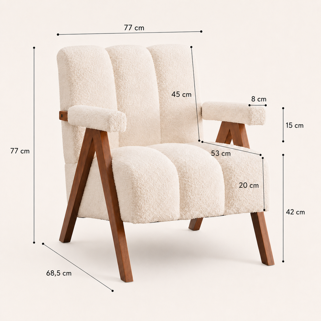 Fauteuil moderne en bois Aurélien