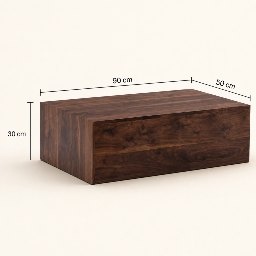 Table basse rectangulaire en bois Nathan