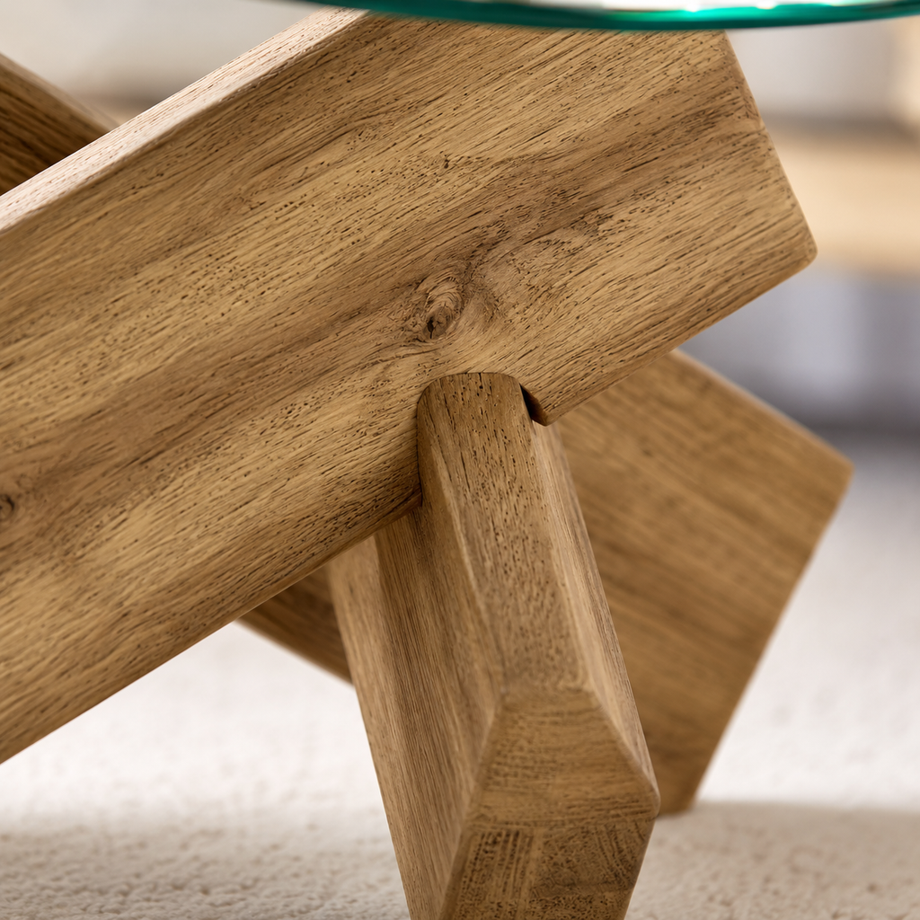 Table basse ronde en bois Antoine - Bois
