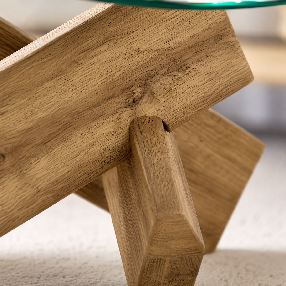Table basse ronde en bois Antoine - Bois