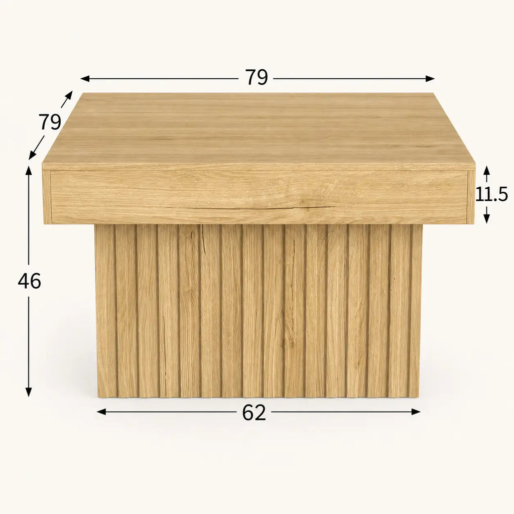Table basse 79 cm en bois Zoé
