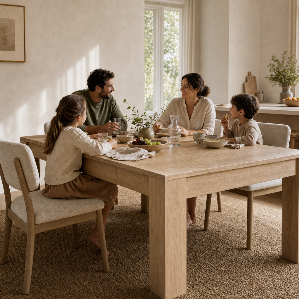 Table à manger 140 cm en bois Jules