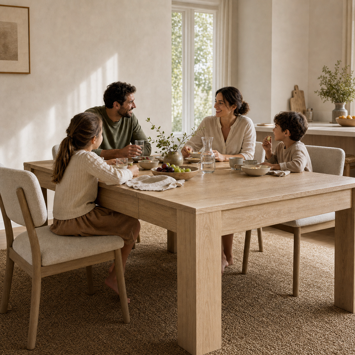 Table à manger 140 cm en bois Jules